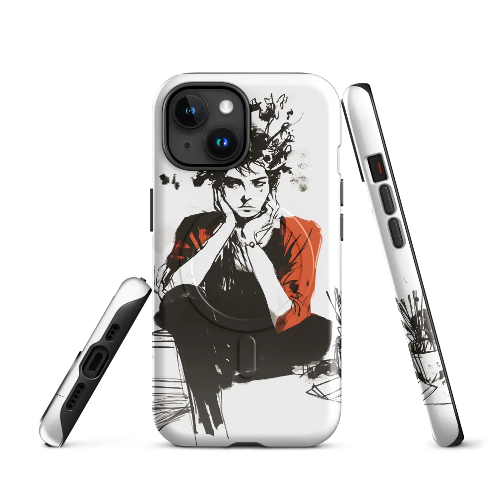 Contemplation Amidst Creativity | Phone Case |  15 | MagSafe® Tough Case | Glossy
