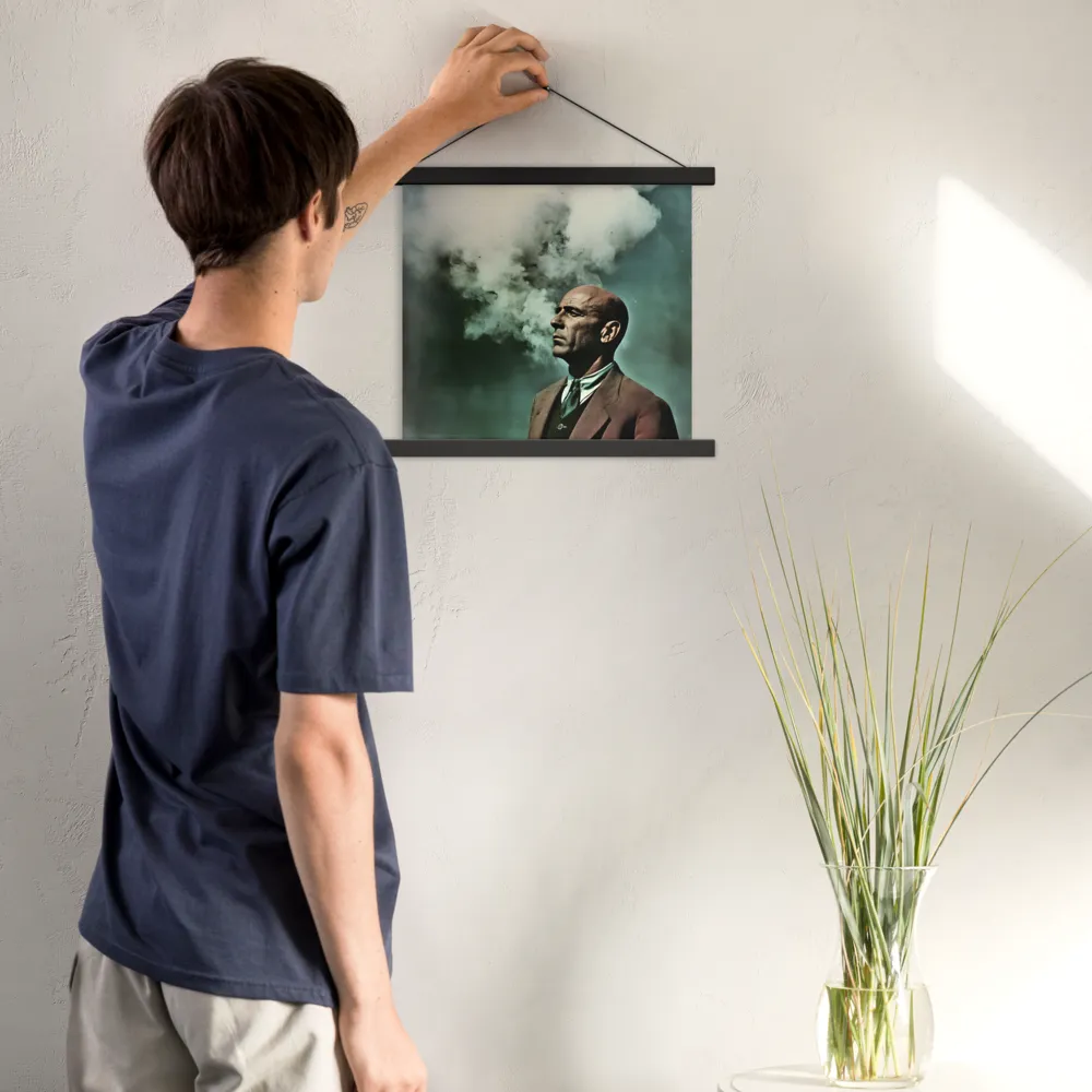 Clouded Thoughts | Poster With Black Wood Hanger | 14″×14″