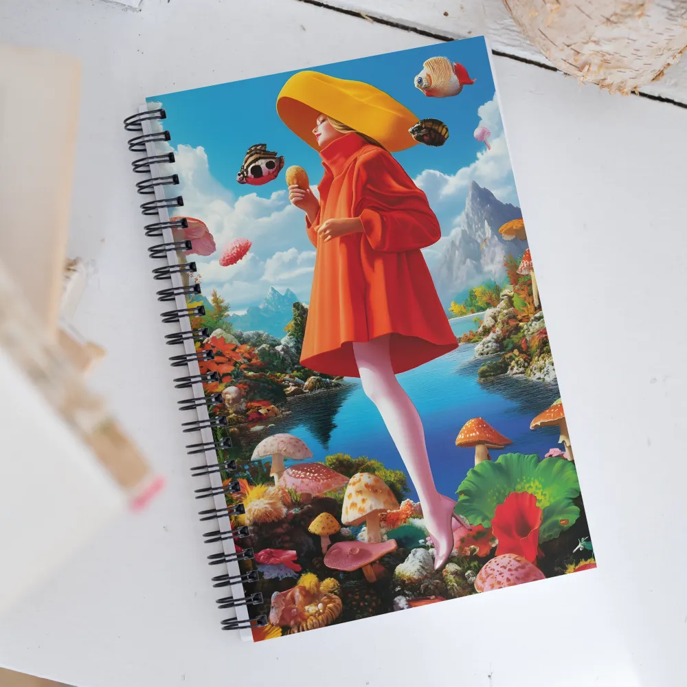 Dreamscape in Orange and Blue | Spiral Notebook