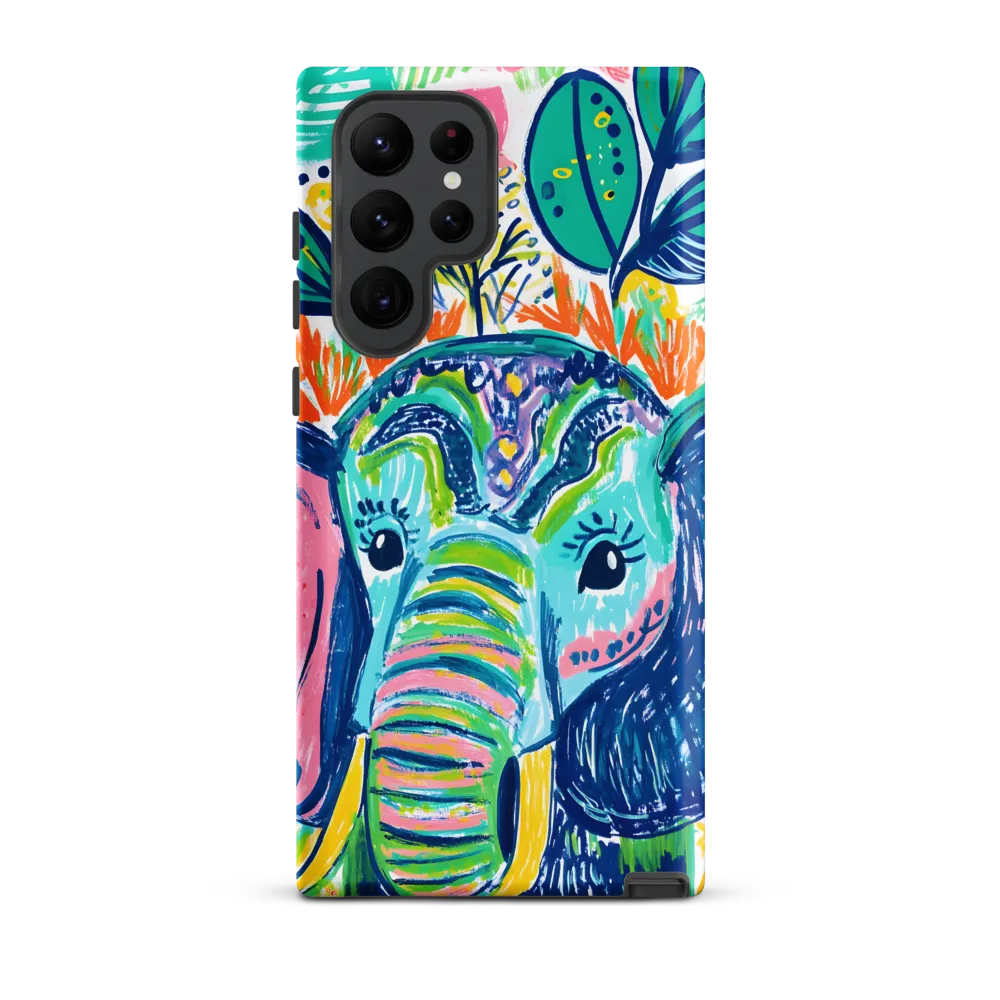 Whimsical Elephant Portrait | Phone Case |  S22 Ultra | Tough Case | Matte