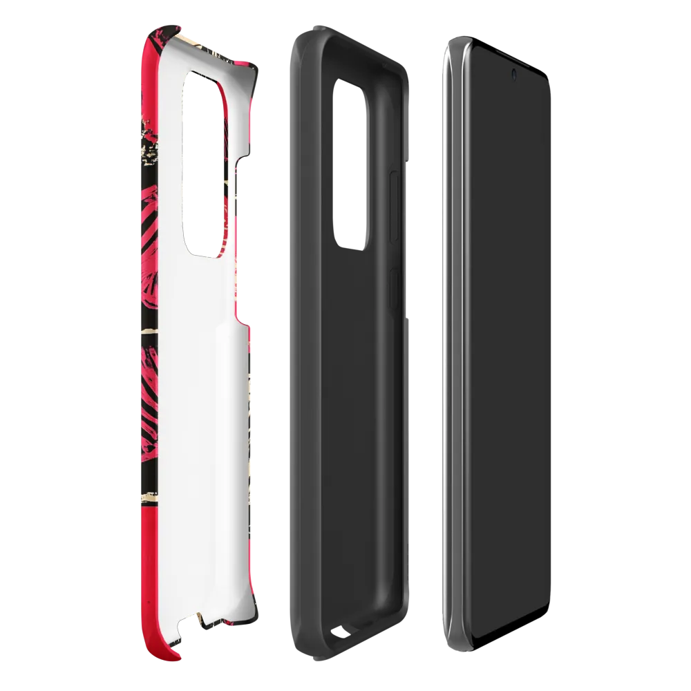 Geometric Symphony in Pink and Black