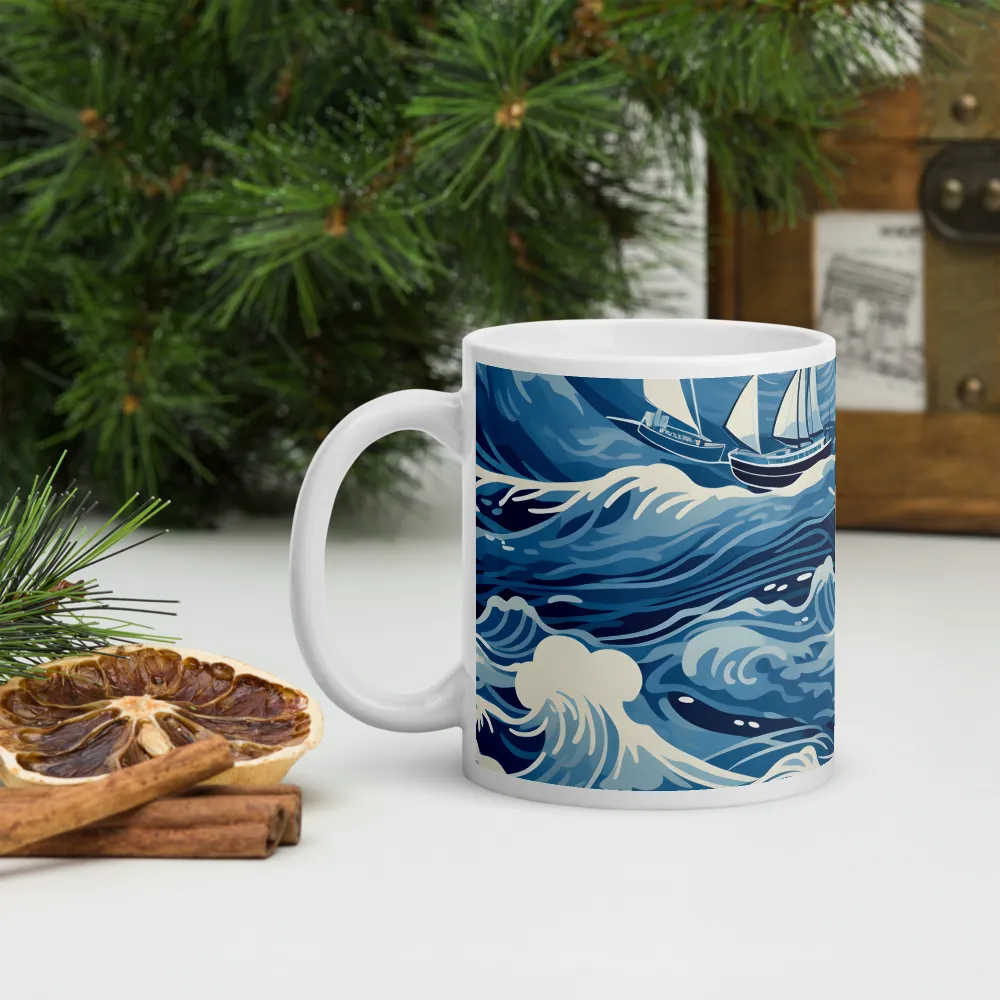 Nautical Dreams: Waves of Adventure | Mugs | Multiple Sizes & Colors