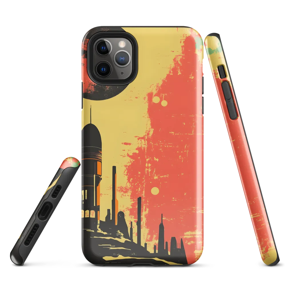 Journey to the Stars: A Retro-Futuristic Landscape | Phone Case |  11 Pro Max | Tough Case | Glossy