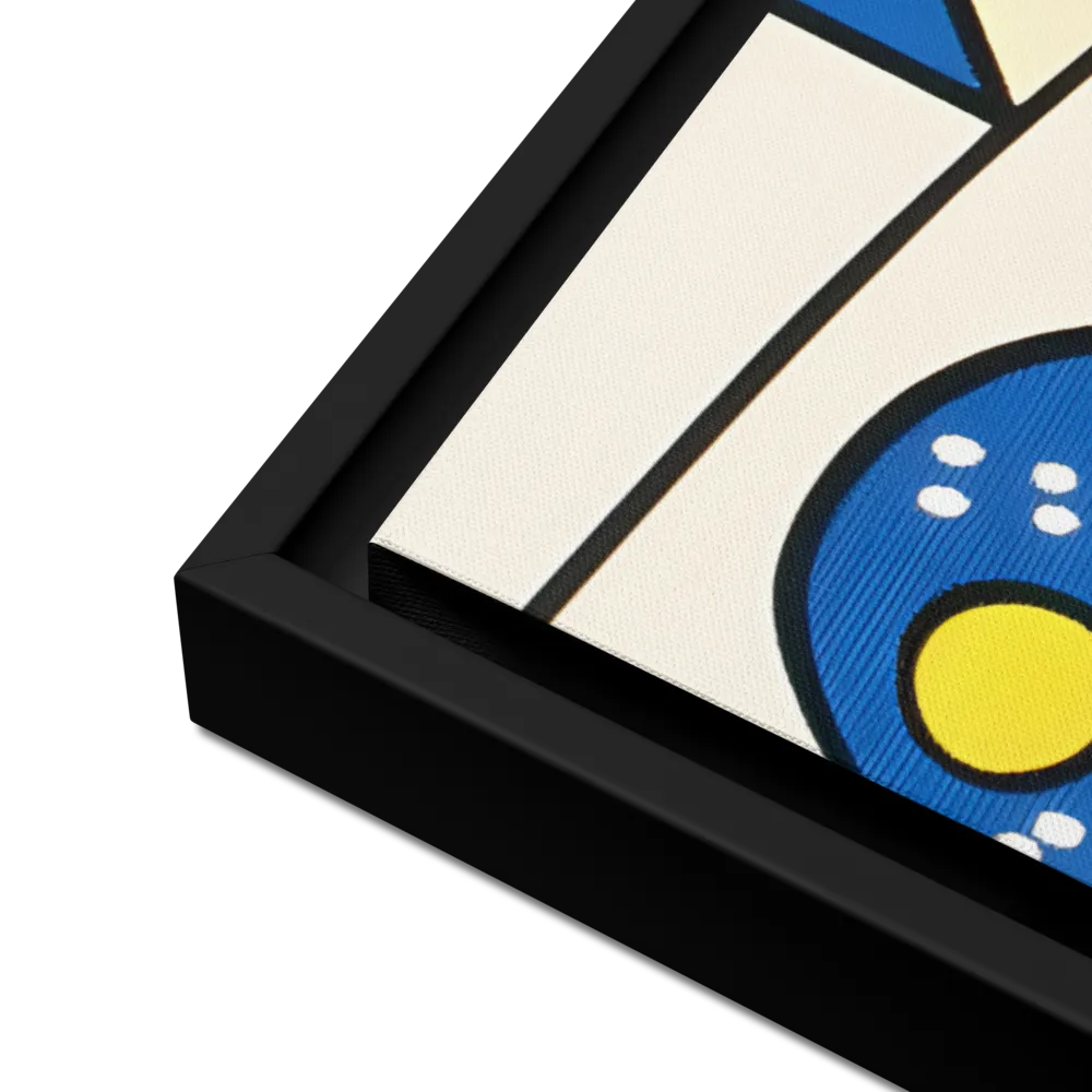 Joyful Geometry: A Playful Dance of Shapes and Colors | Canvas with Black Frame | 24″×36″