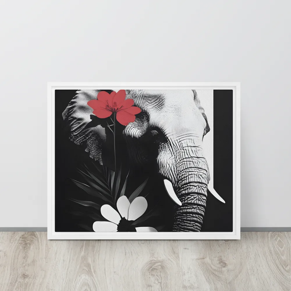 Elephant Harmony | Canvas with White Frame | 16″×20″