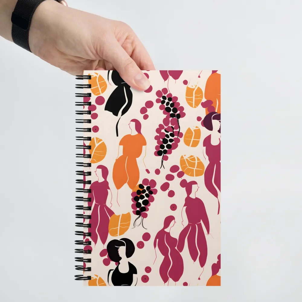 Fashion and Flora: An Abstract Dance | Spiral Notebook