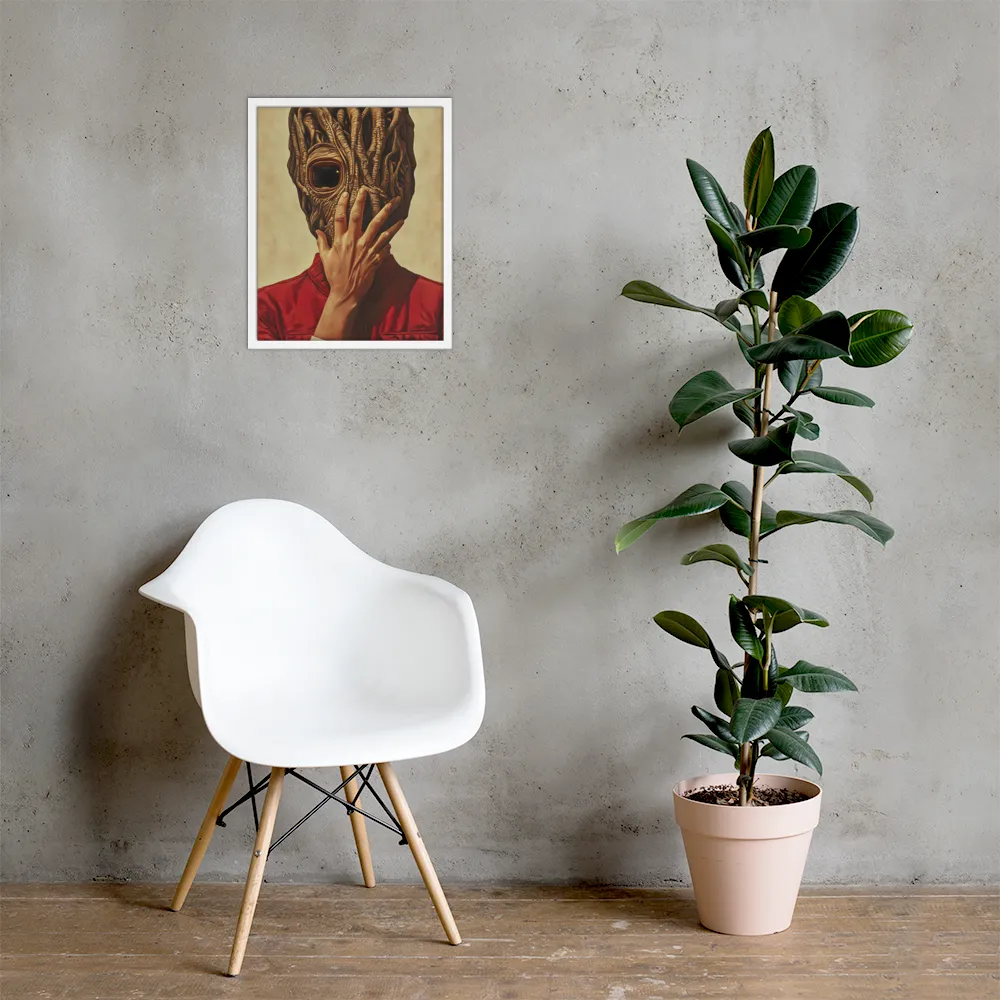 The Mask of Roots | Poster with White Frame | 16″×20″