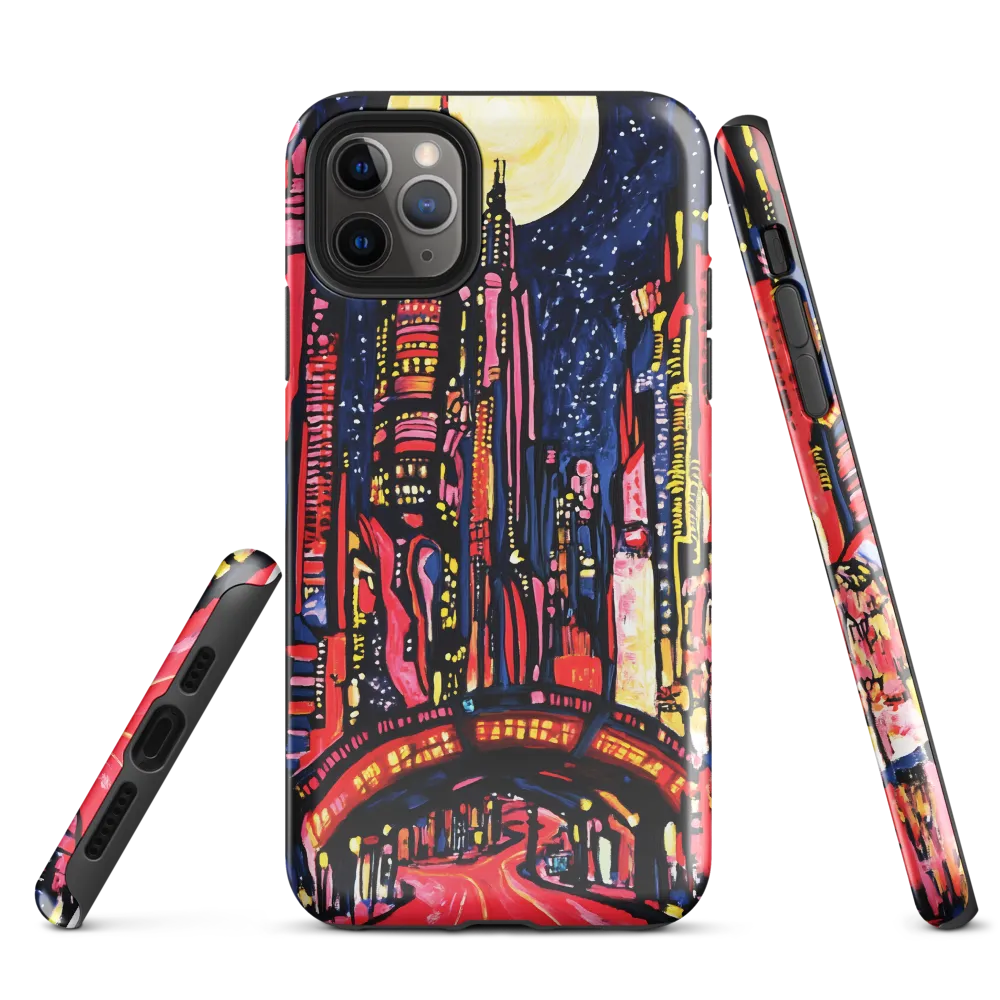 Night Lights: A Vibrant Urban Odyssey | Phone Case |  11 Pro Max | Tough Case | Glossy