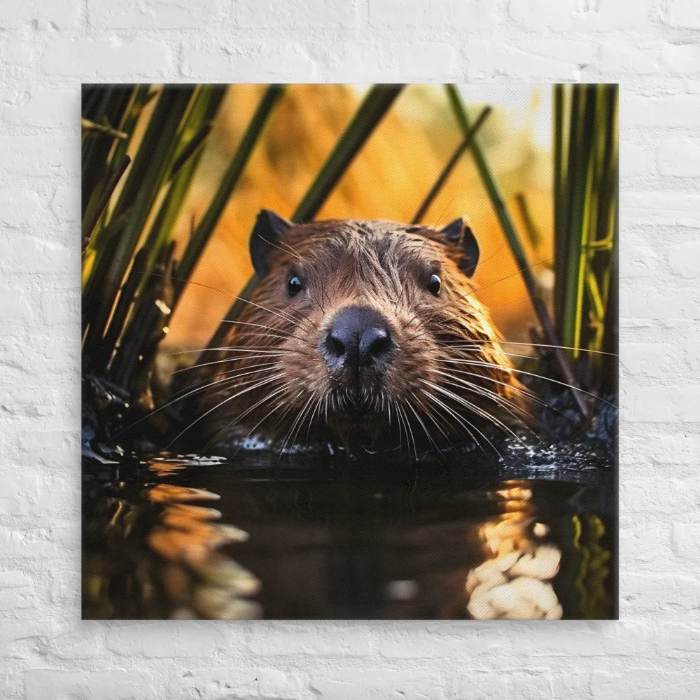Beaver Serenity: A Natural Portrait | Canvas | 36″×36″