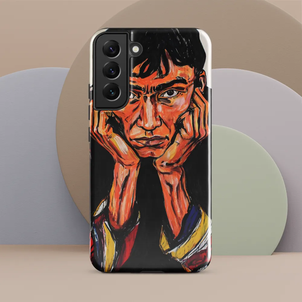 Contemplative Intensity: An Expressionist Portrait