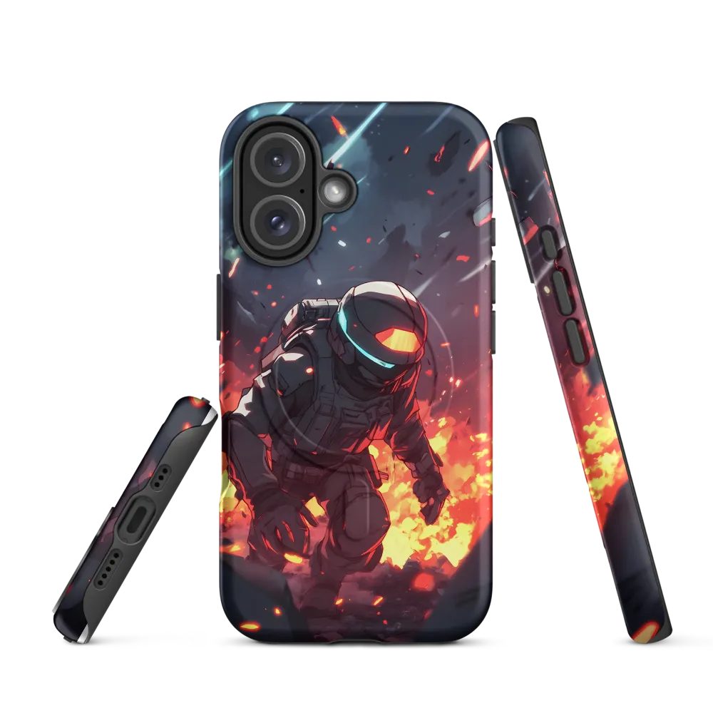 Astronaut Amidst Chaos
