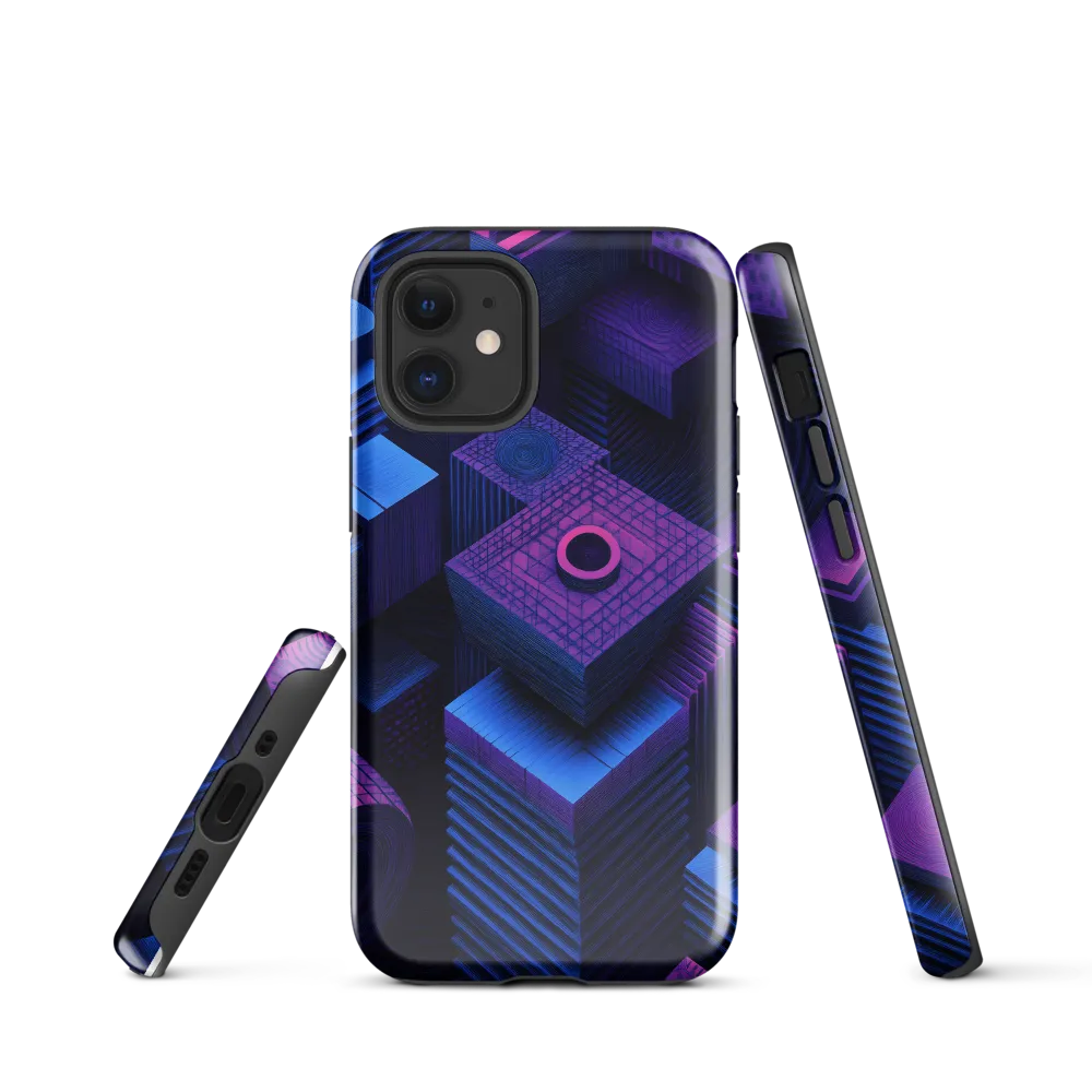 Geometric Dreams in Blue and Purple
