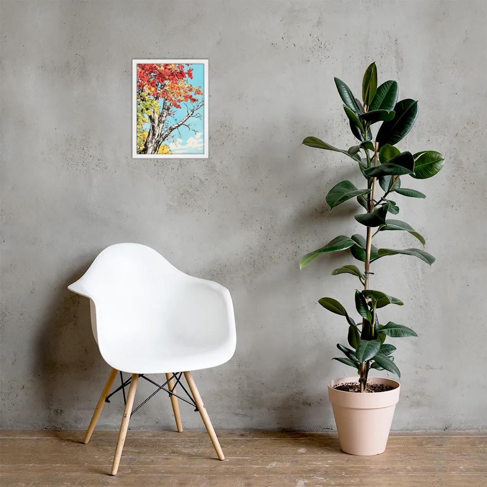 Autumn's Embrace | Poster with White Frame | 12″×16″