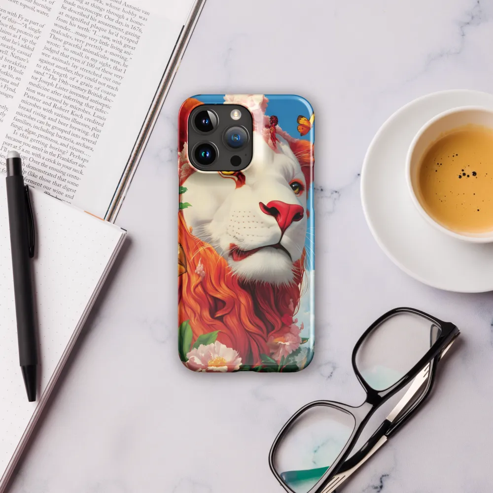 Majestic Lion Amidst Floral Splendor
