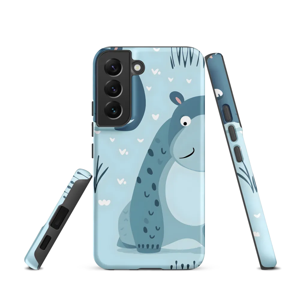 Whimsical Hippo Delight | Phone Case |  S22 | Tough Case | Matte