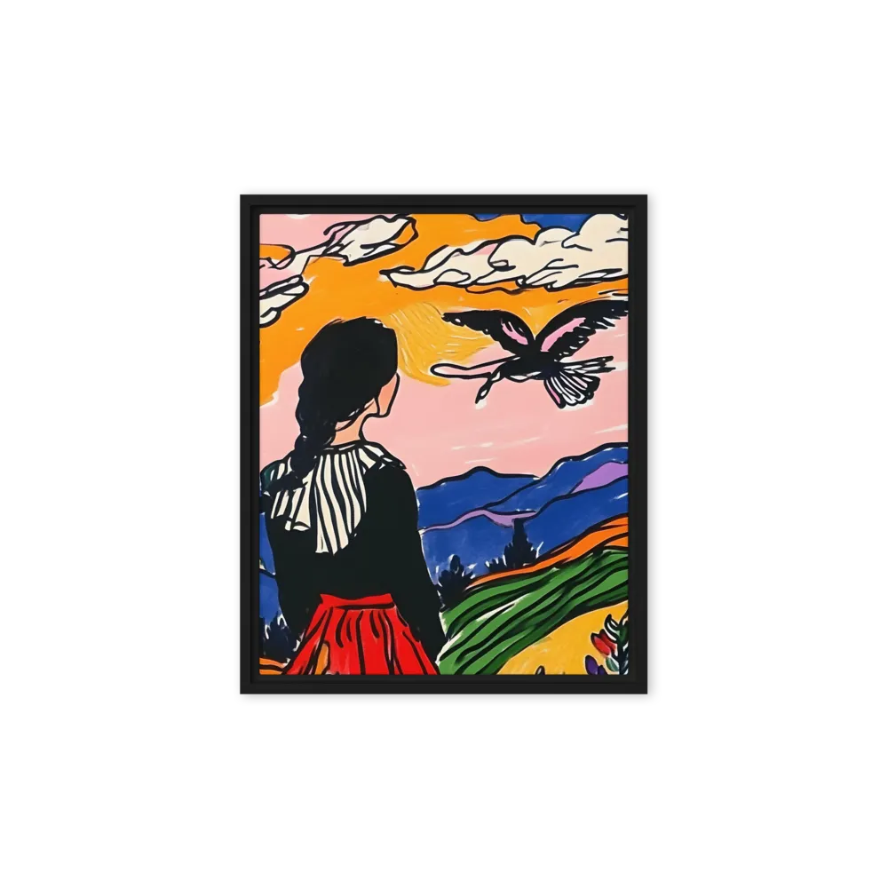 A Journey into Freedom | Canvas with Black Frame | 8″×10″