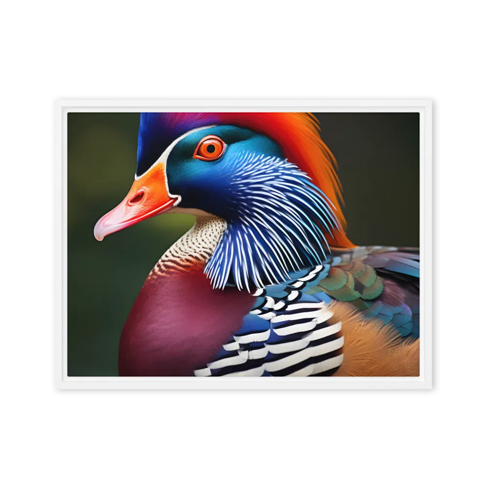 The Majestic Mandarin | Canvas with White Frame | 18″×24″