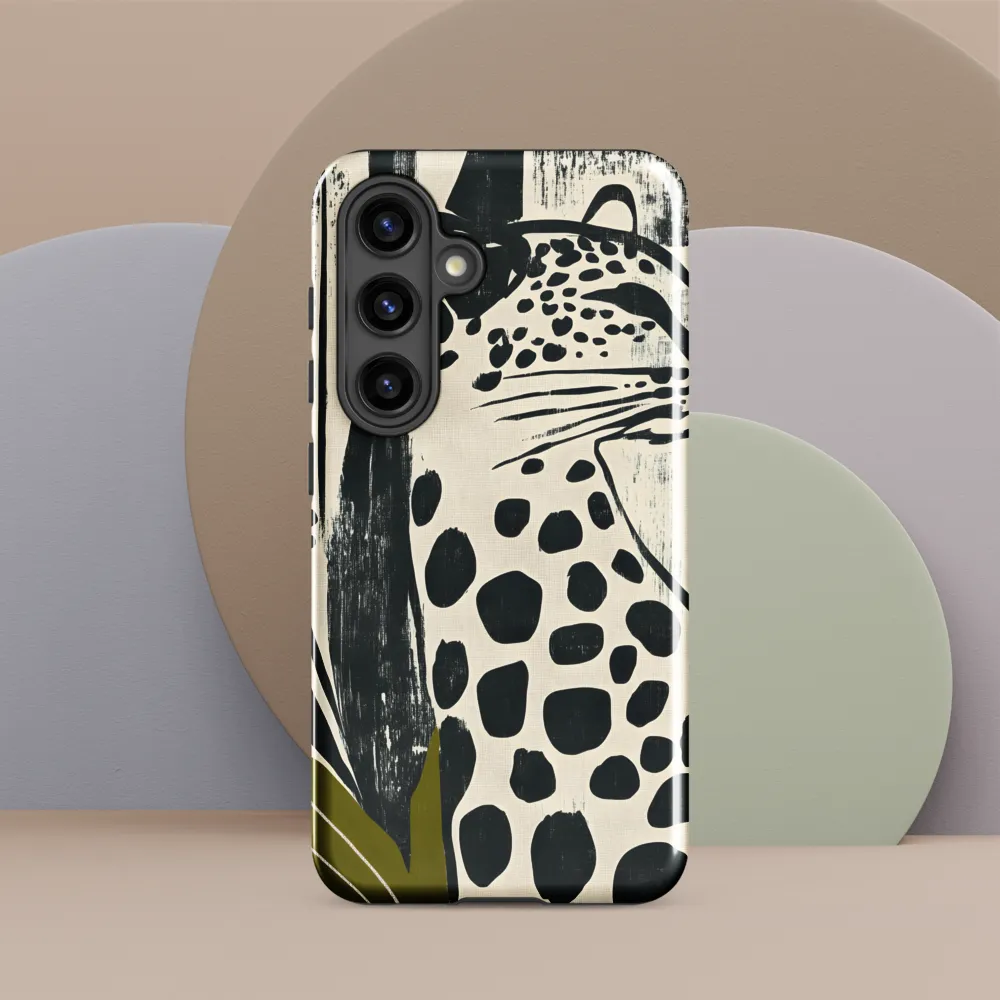 Leopard in Silhouette: A Modern Appeal | Phone Case |  S24 | Tough Case | Glossy