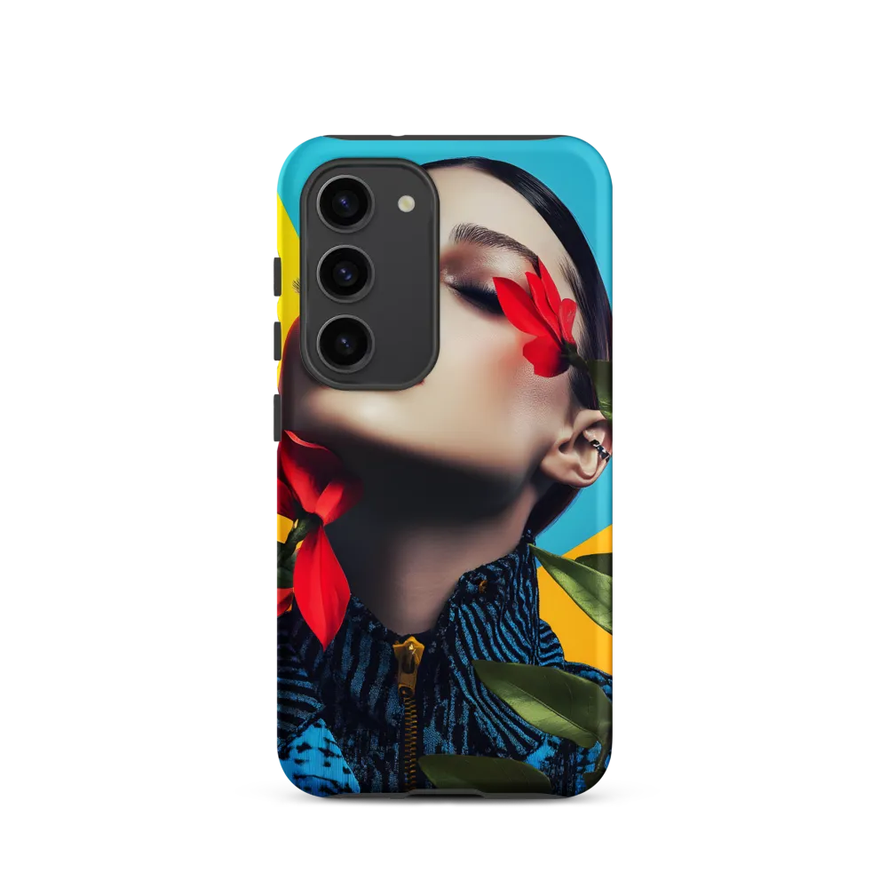 Floral Serenity: A Contemporary Portrait