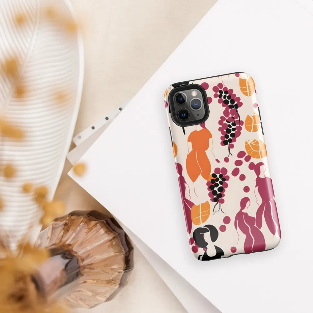 Fashion and Flora: An Abstract Dance | Phone Case |  11 Pro Max | Tough Case | Glossy