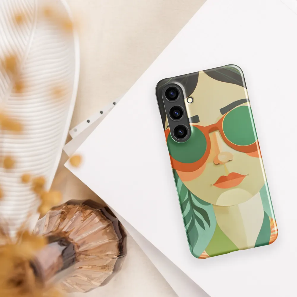 Bold Serenity: A Modern Portrait | Phone Case |  S24 Plus | Snap Case | Glossy