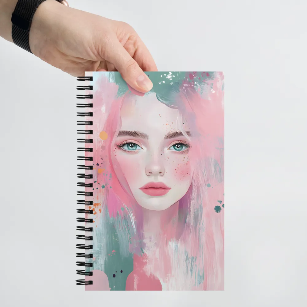 Dreamy Serenity: A Contemporary Portrait | Spiral Notebook