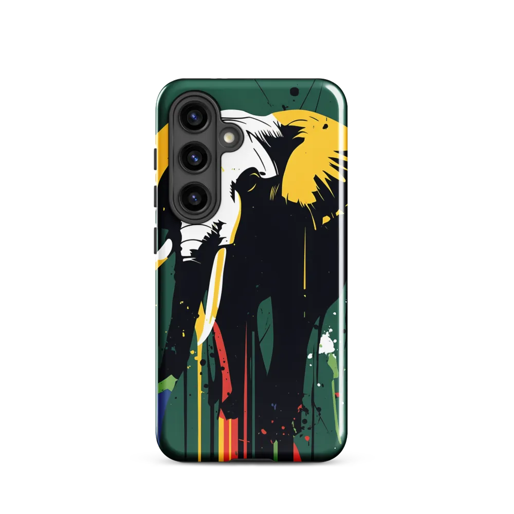 Majestic Minimalism: The Colorful Elephant