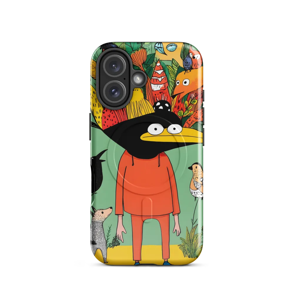 Whimsical Encounter in a Colorful Jungle