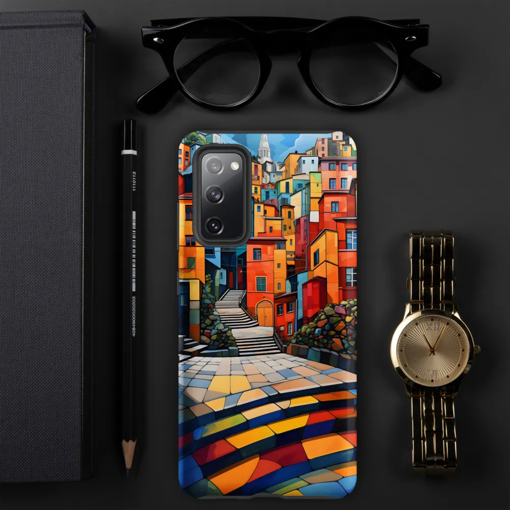 Vibrant Village: A Cubist Journey