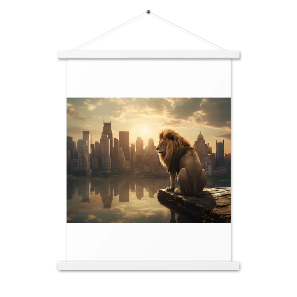 The Lion's Gaze Over the Urban Symphony