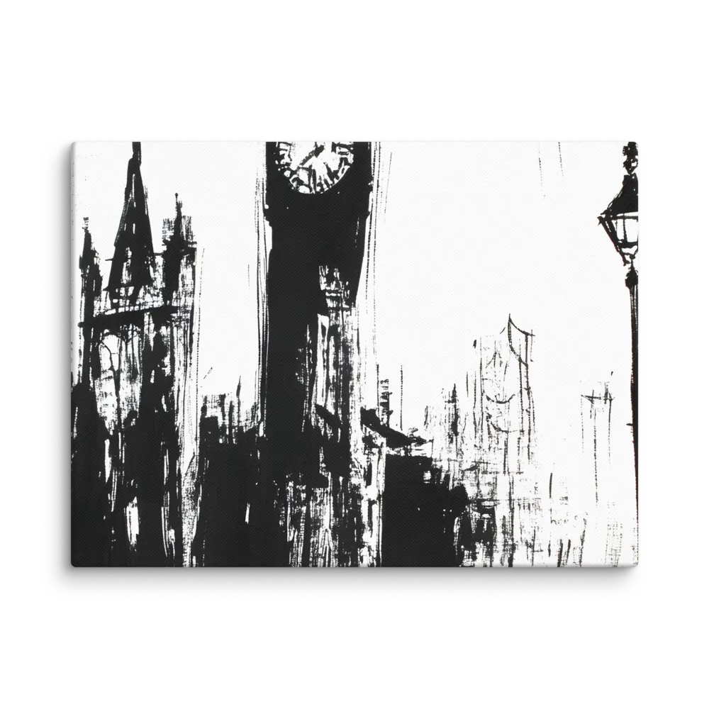 Clock Tower in Motion | Canvas | 9″×12″