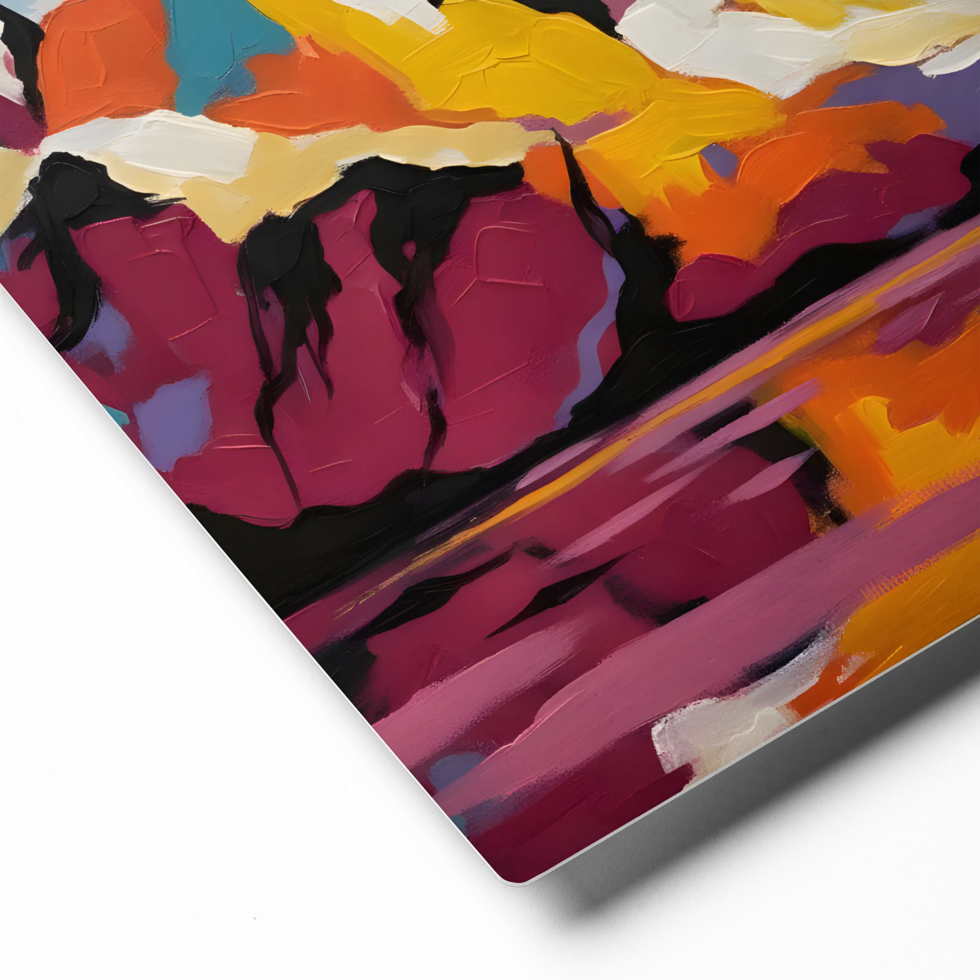 Colorful Impasto Peak 
 Metal Print | 8″x 10″