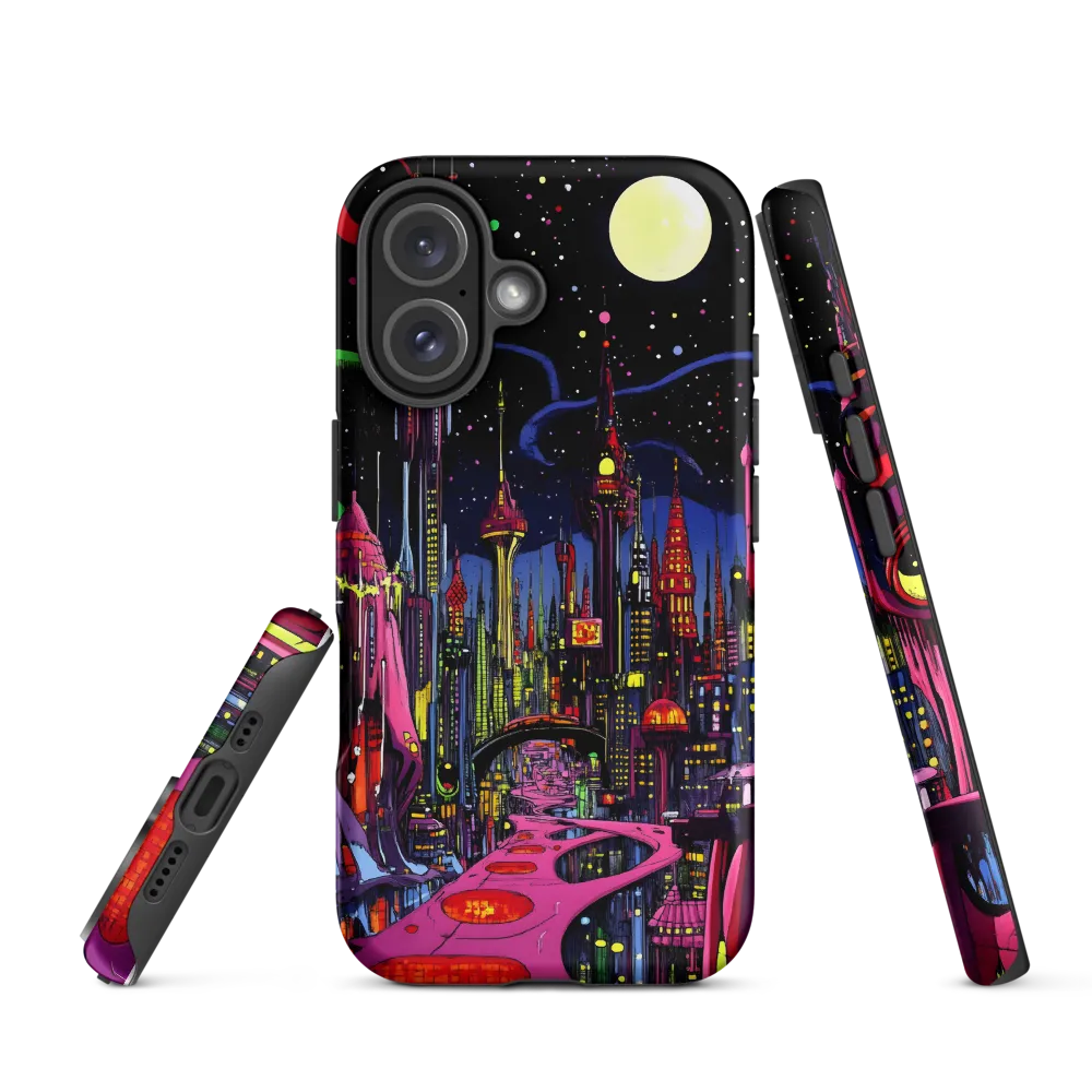 Neon Dreams of a Futuristic City | Phone Case