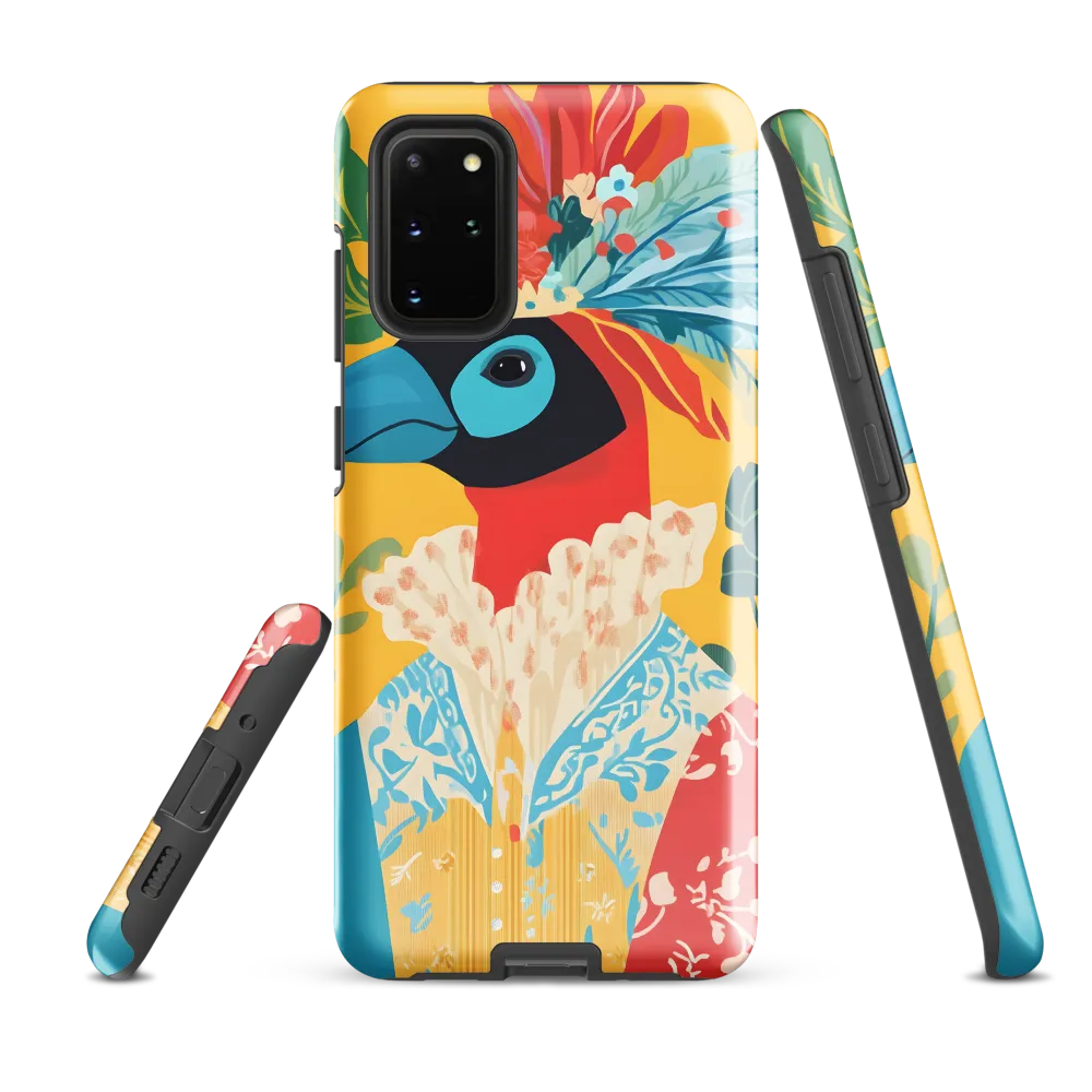 The Regal Parrot: A Celebration of Color | Phone Case |  S20 Plus | Tough Case | Glossy