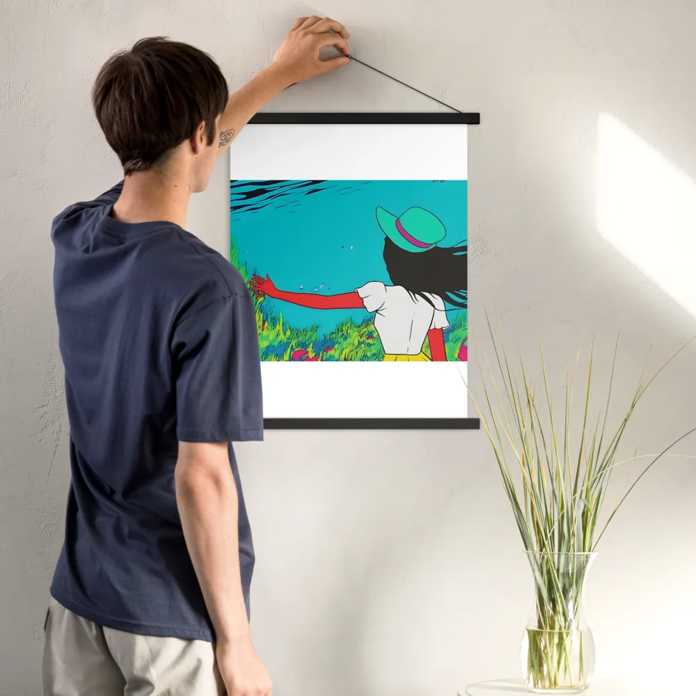 Whimsical Encounter | Poster With Black Wood Hanger | 18″×24″