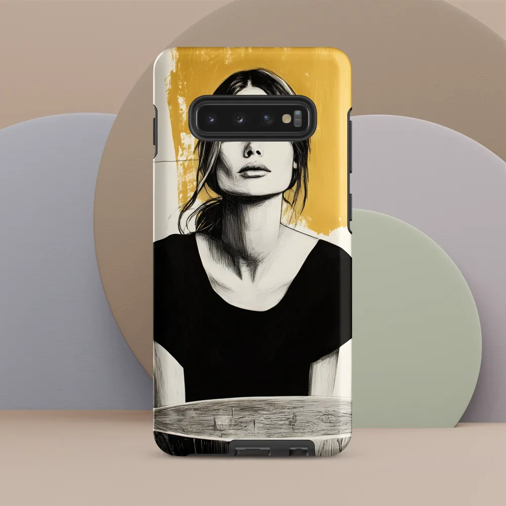 Golden Serenity: A Minimalist Portrait
