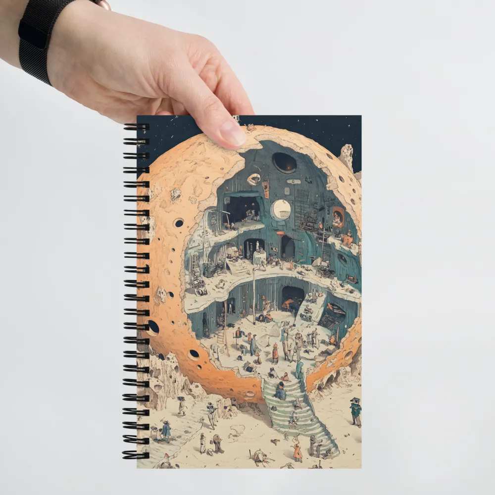 The Hollow Sphere: A Surreal Haven | Spiral Notebook