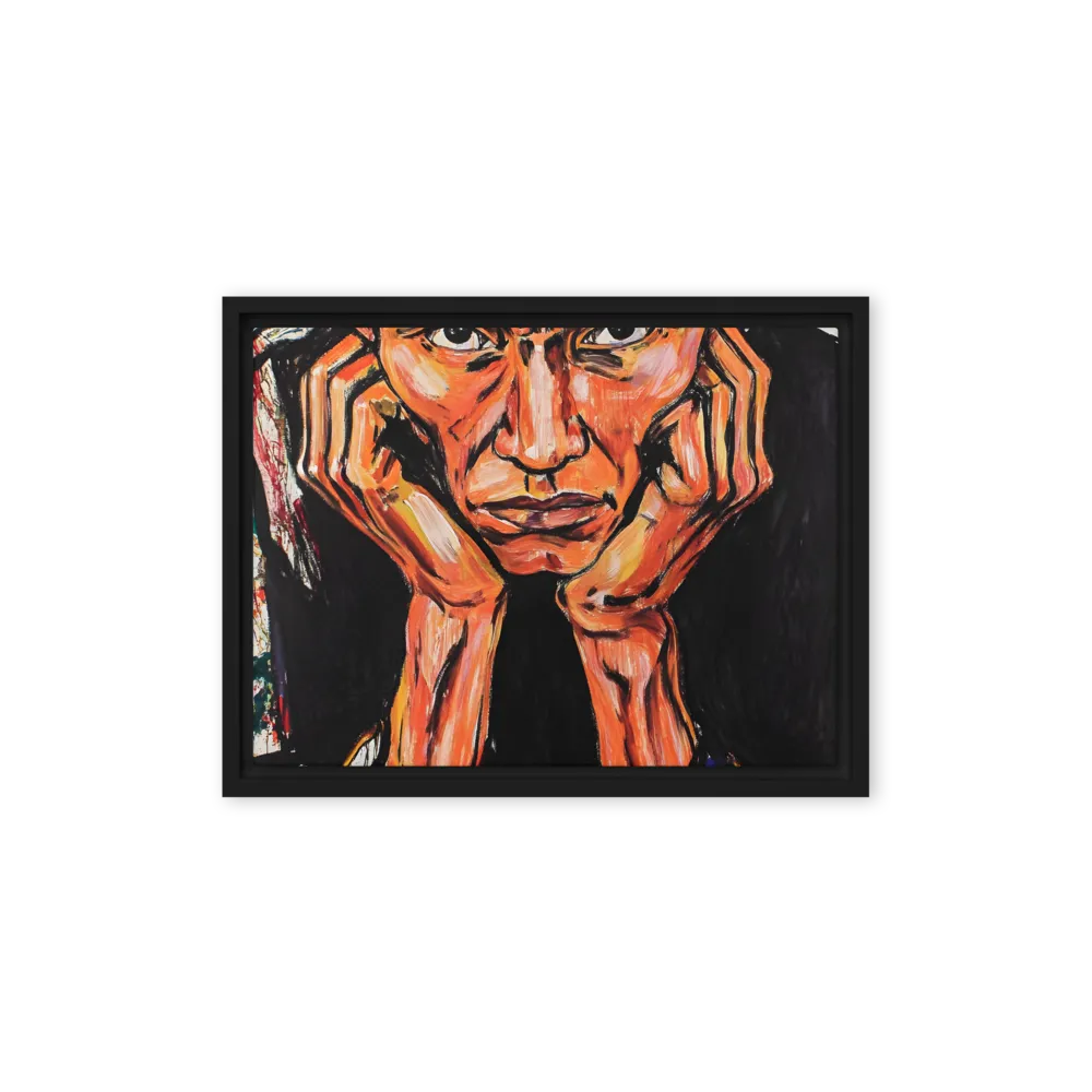 Contemplative Intensity: An Expressionist Portrait