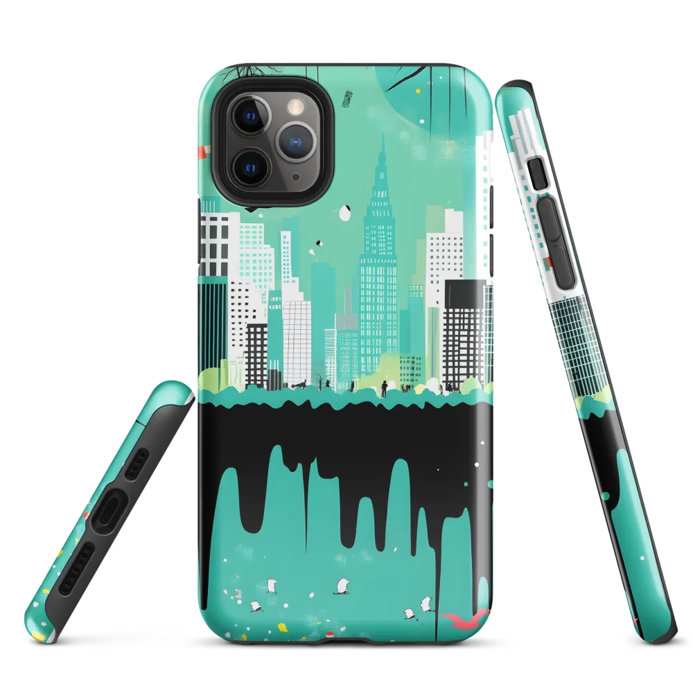 Urban Symphony: A Teal Tale | Phone Case |  11 Pro Max | Tough Case | Glossy