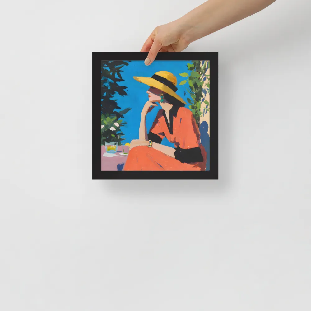 Sunlit Profile 
 Poster with Black Frame | 10″x 10″