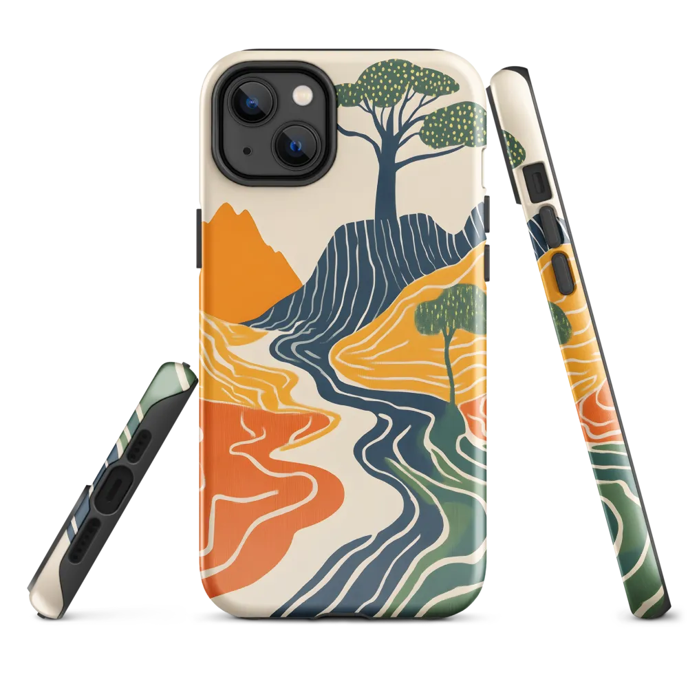 Waves of Serenity | Phone Case |  14 Plus | Tough Case | Glossy