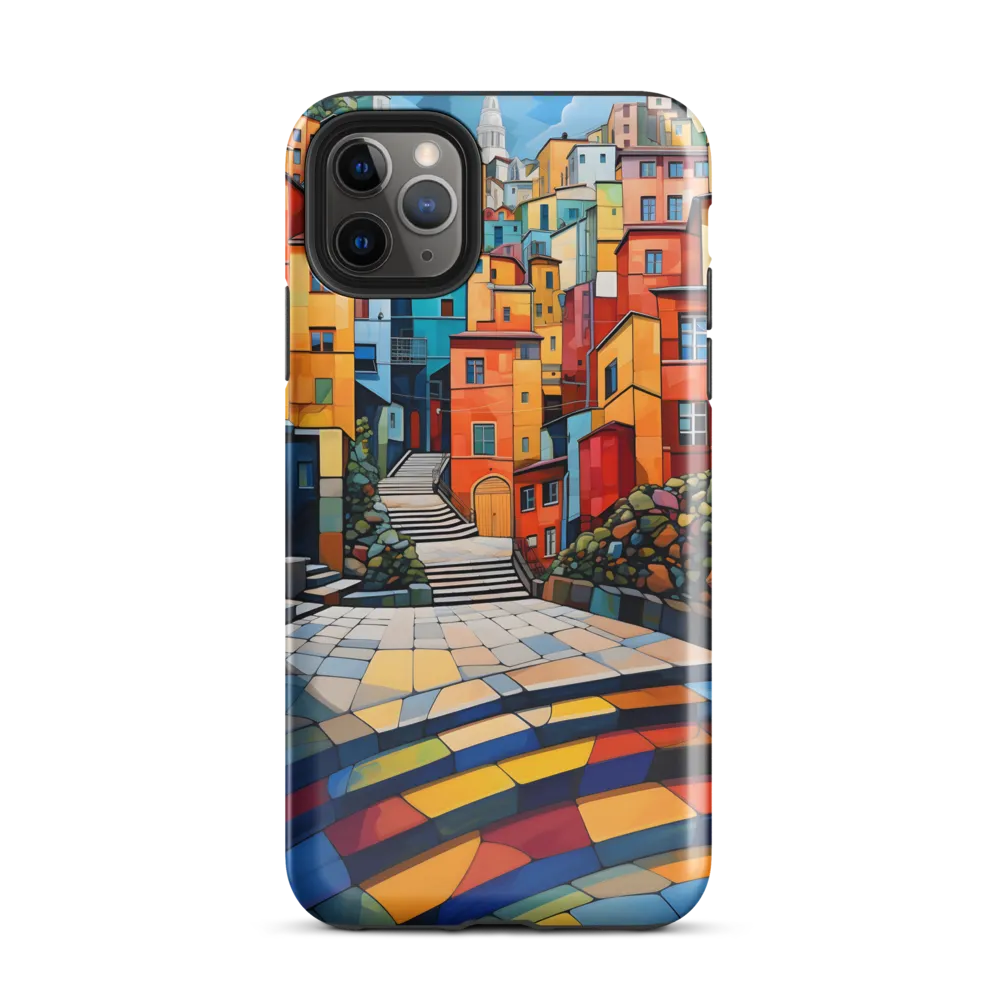 Vibrant Village: A Cubist Journey | Phone Case |  11 Pro Max | Tough Case | Glossy