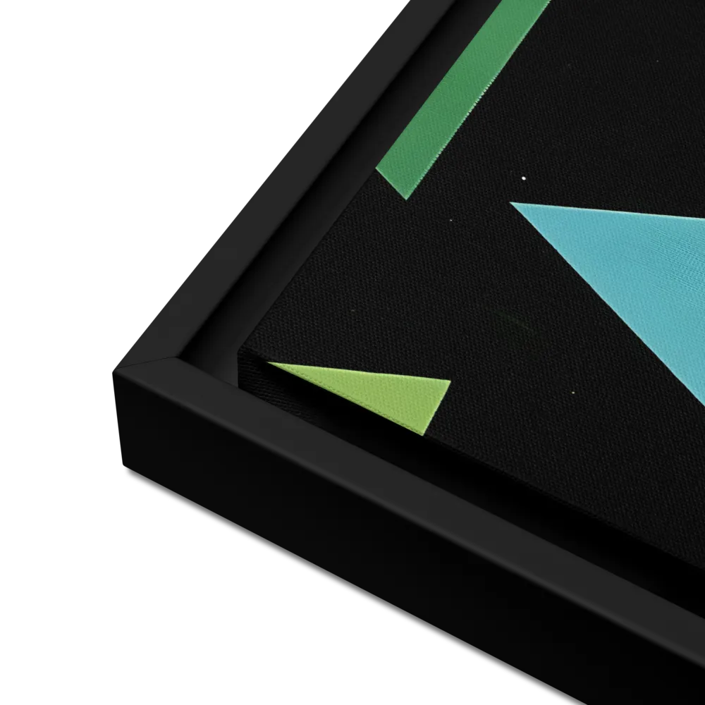 Geometric Harmony in Color | Canvas with Black Frame | 16″×20″