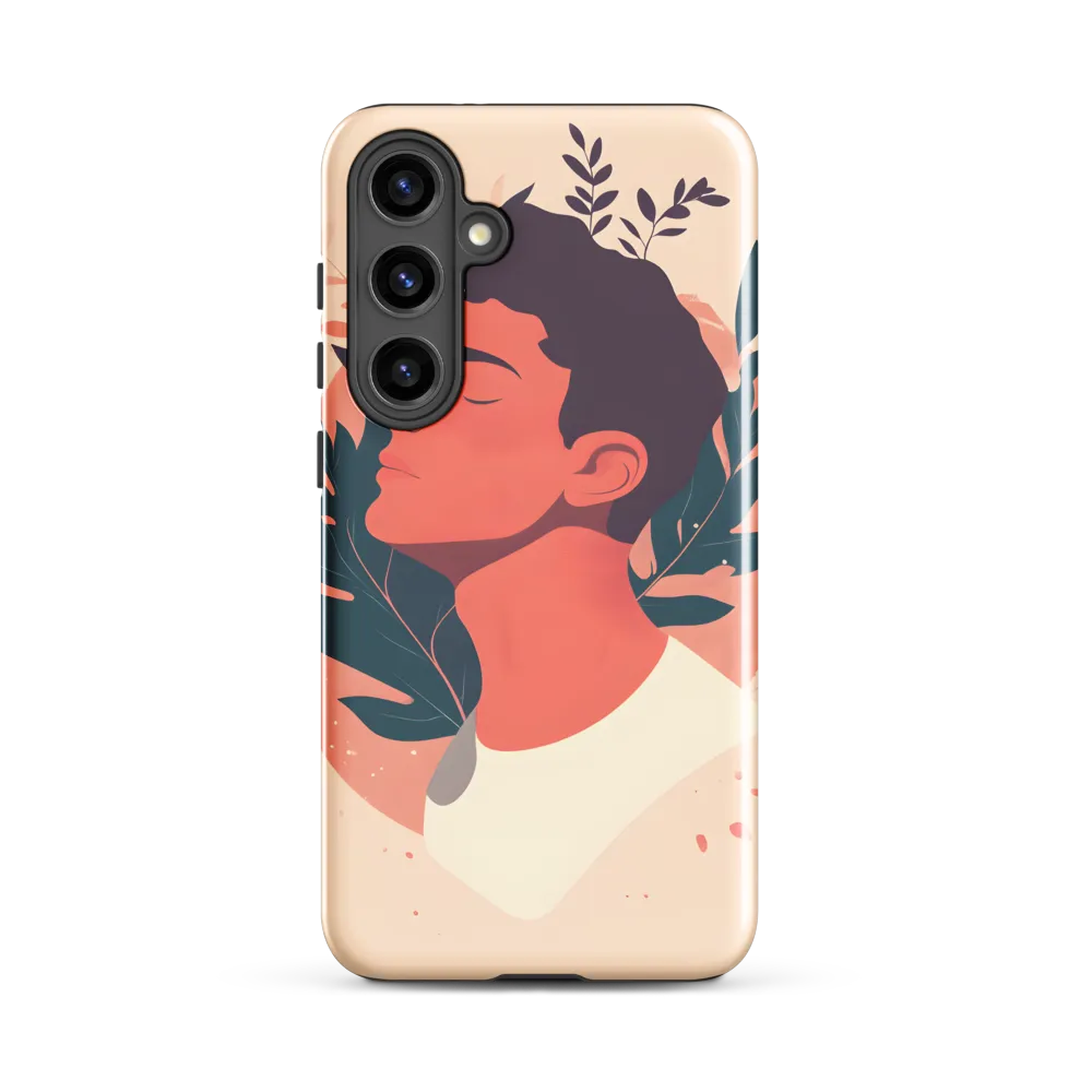 Profile in Coral and Teal