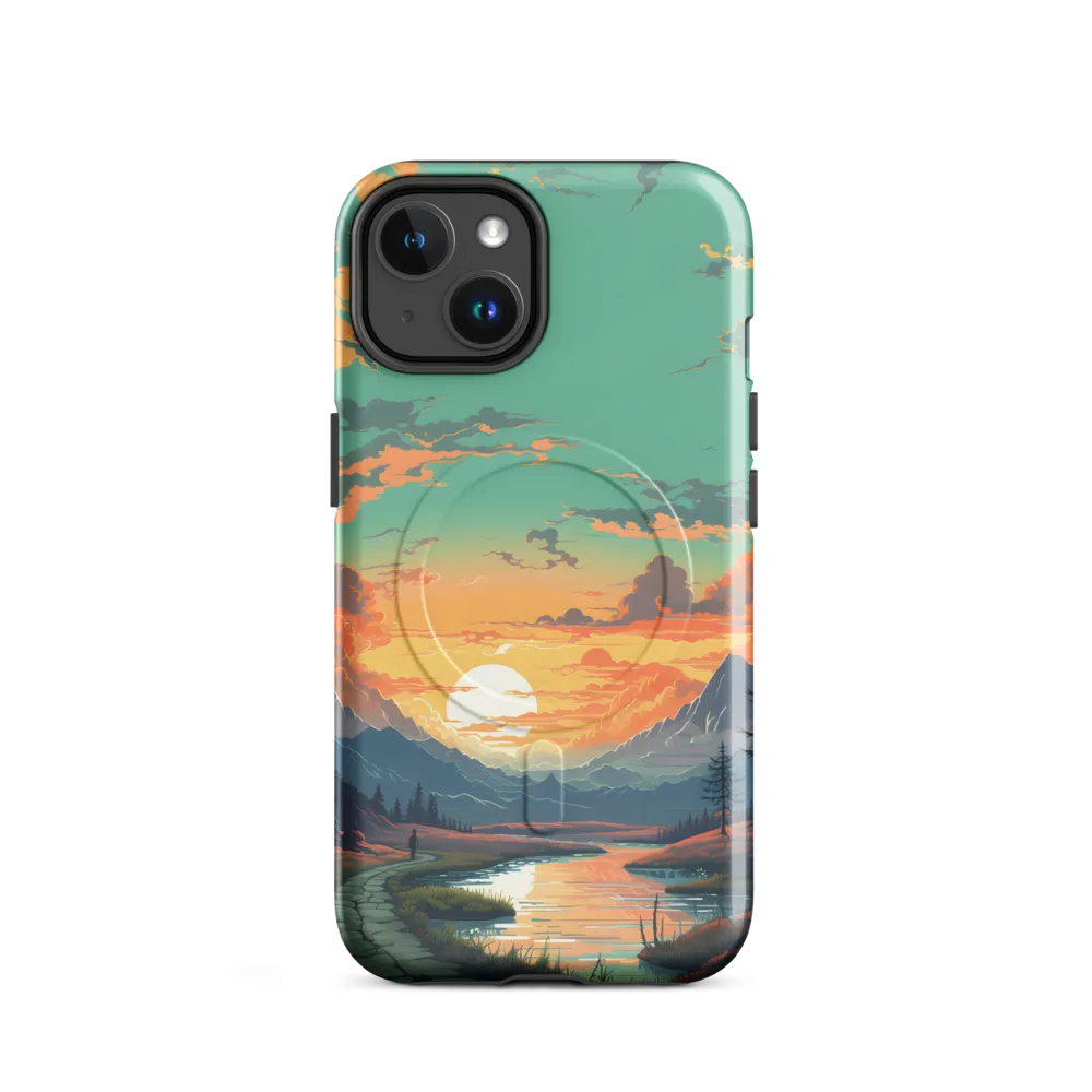 Tranquil Sunset Over the Majestic Mountains