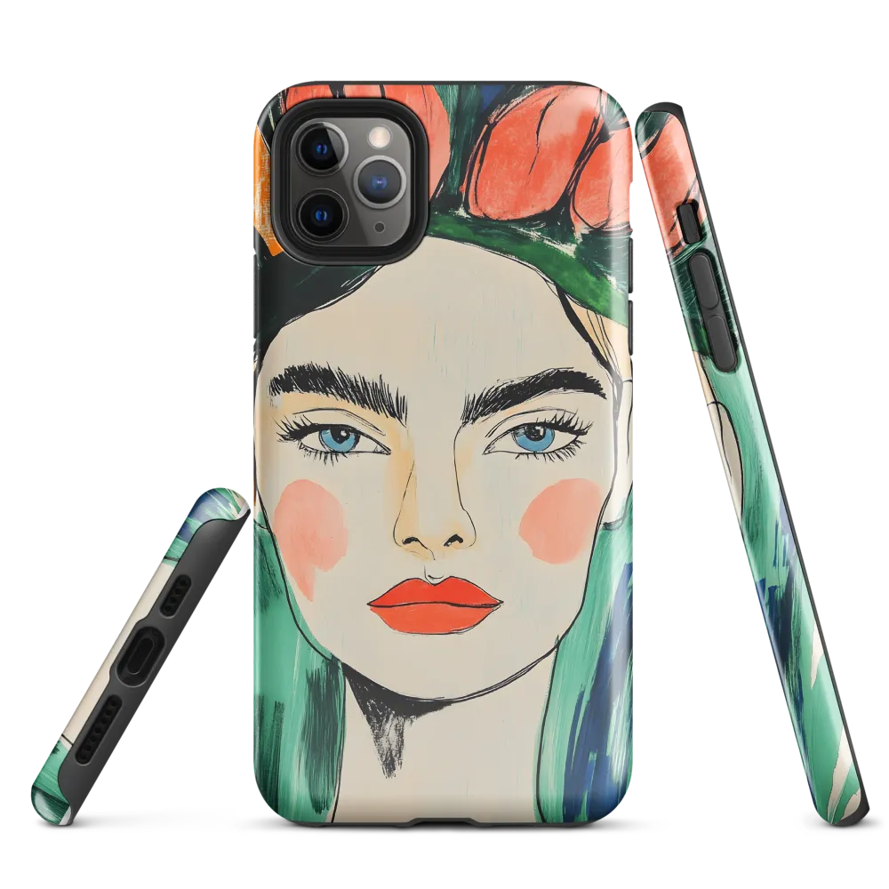 Radiant Bloom: A Serene Portrait | Phone Case |  11 Pro Max | Tough Case | Glossy