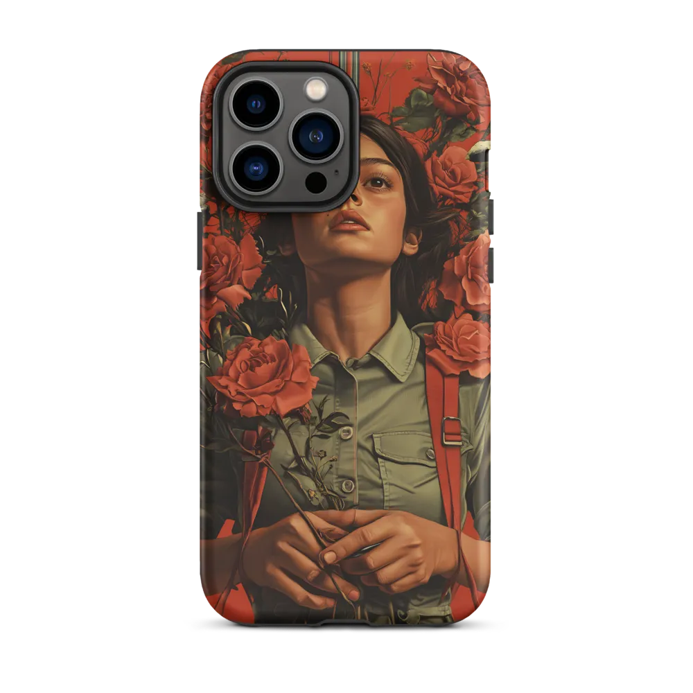 Harmony and Strength: A Portrait Among Roses