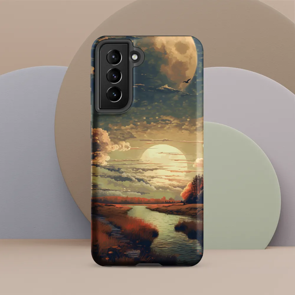 Whispers of Dusk: A Tranquil River Landscape