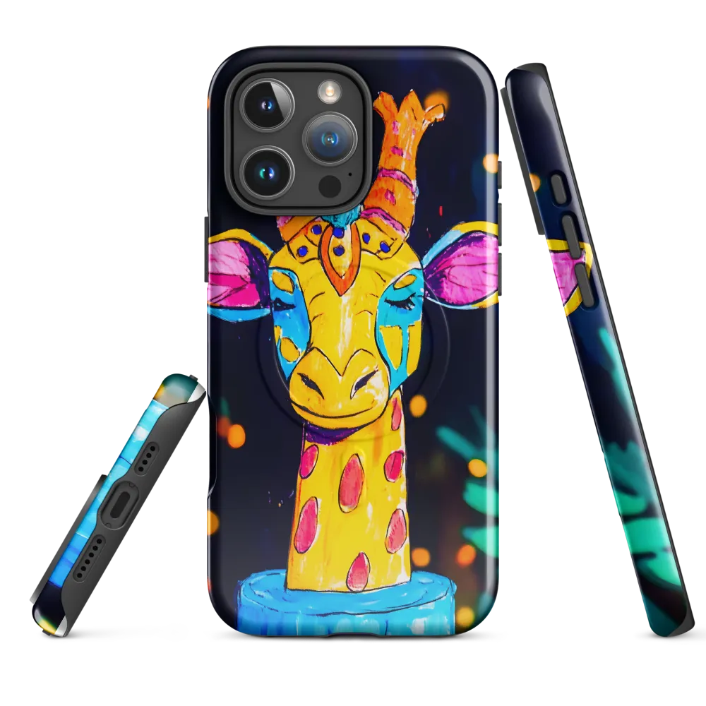 Whimsical Giraffe in Vibrant Colors