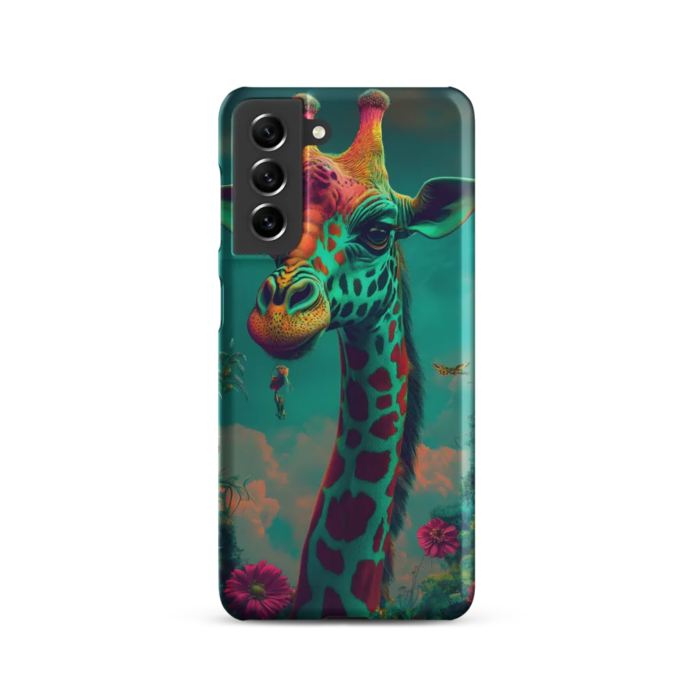 Whimsical Giraffe Among Blossoms